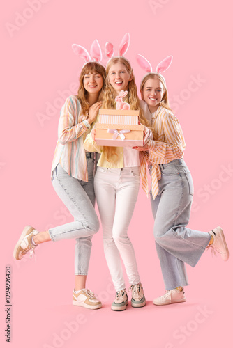 Young girls with Easter bun...