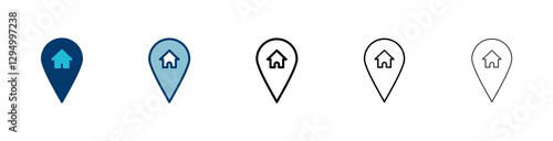 Free Download Address symbol icon vector isolated on white background . address icon vector. home location icon - GFXLoad