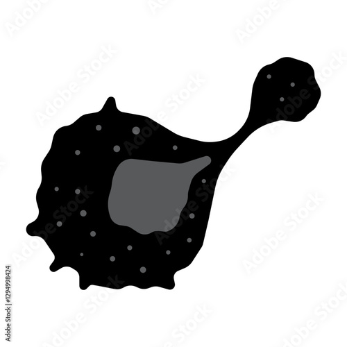 cancer cell squeezing glyph icon