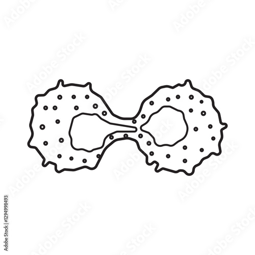 cancer cell dividing line icon
