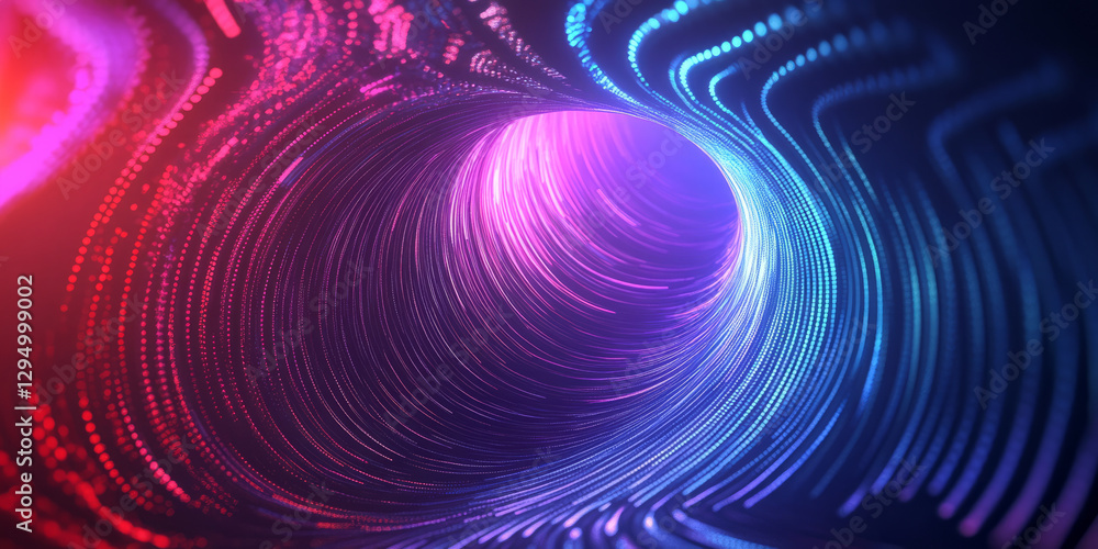 A mesmerizing 3D background displaying a neon sound wave forming a spiraling, infinite tunnel. The dynamic, pulsating frequencies create a surreal visualization of rhythm, beats, and digital music A mesmerizing 3D background displaying a neon sound wave forming a spiraling, infinite tunnel. The dynamic, pulsating frequencies create a surreal visualization of rhythm, beats, and digital music