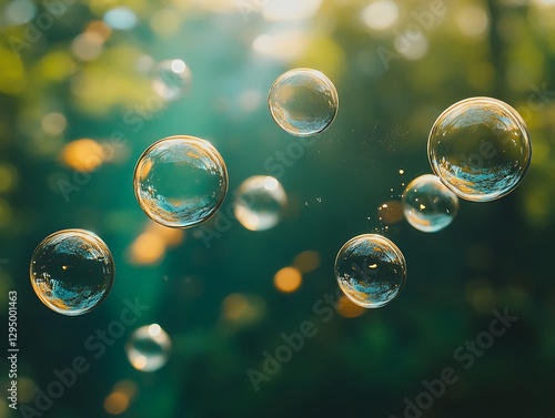 Wallpaper Mural Sunlight bubbles, nature bokeh Torontodigital.ca