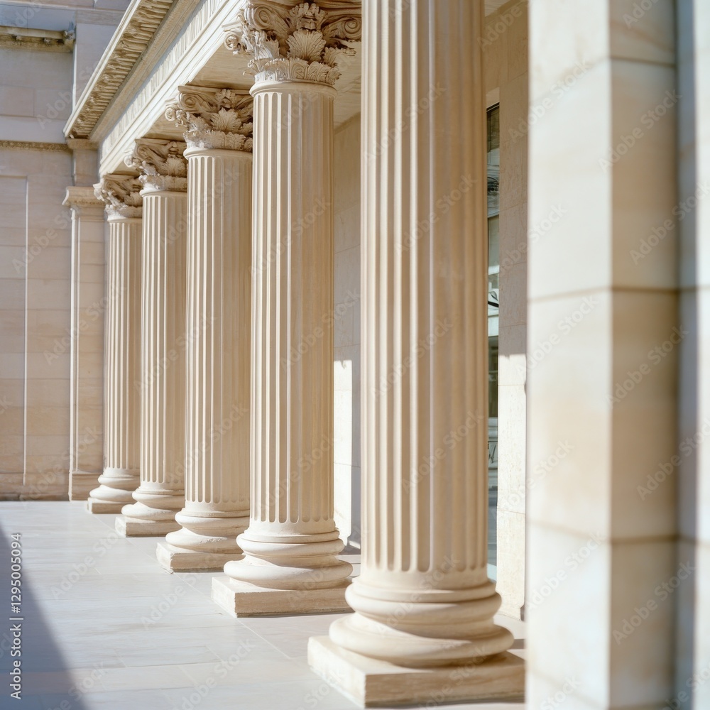 Classical Columns Porch Exterior Sunlight Classical Columns Porch Exterior Sunlight