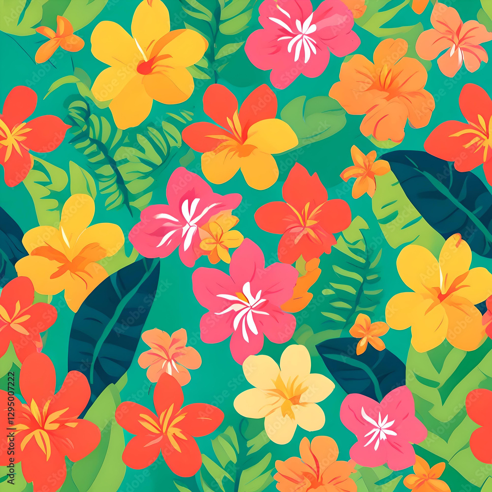 tropical flower of summer pattern collection tropical flower of summer pattern collection