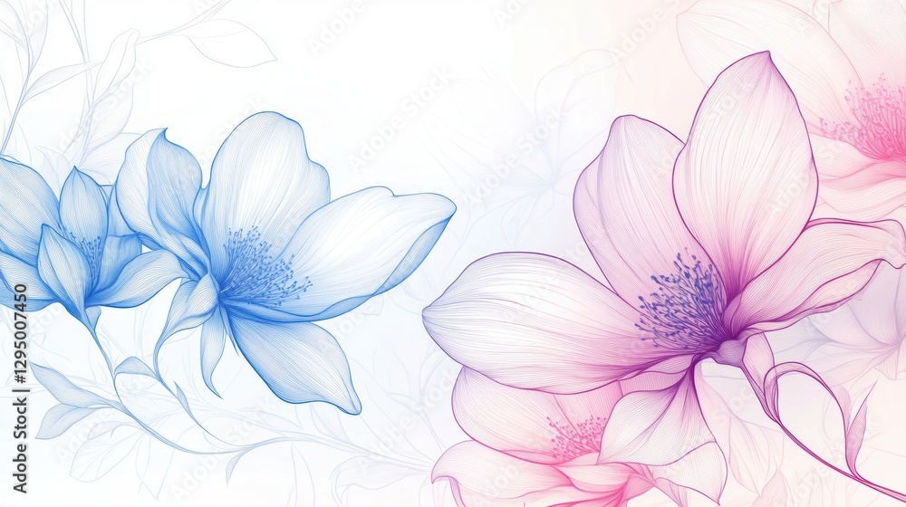 Obraz premium Beautiful background template made of Spring flowers.
