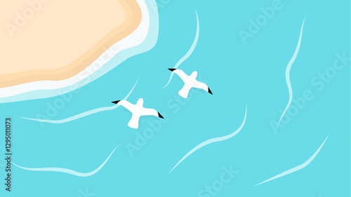 Illustration of Beach Scene