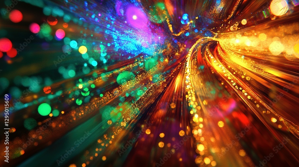 Fototapeta premium A vibrant abstract depiction of light and color effects