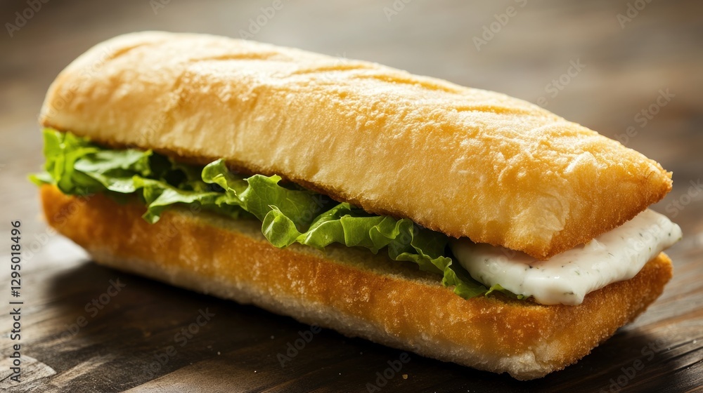 Delicious Simple Lettuce and Creamy Sauce Sandwich Delicious Simple Lettuce and Creamy Sauce Sandwich