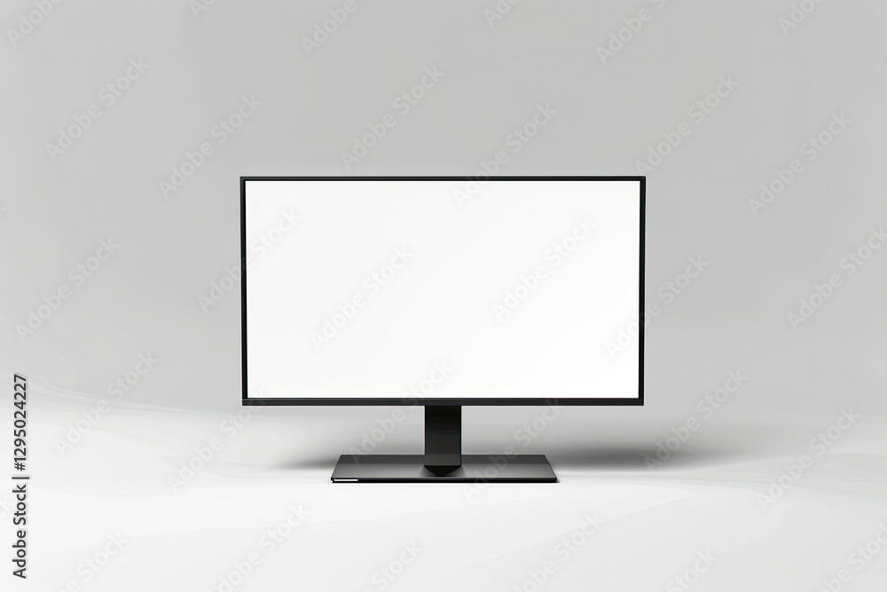 High Quality Visual of Simple Front View Computer Screen Mockup with Generative Ai High Quality Visual of Simple Front View Computer Screen Mockup with Generative Ai