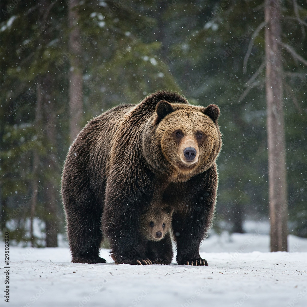 Fototapeta premium brown bear cub