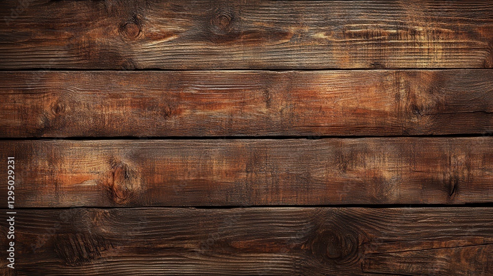 Naklejka premium A close-up view of a rustic wooden wall featuring a textured wooden surface with natural grain patterns.