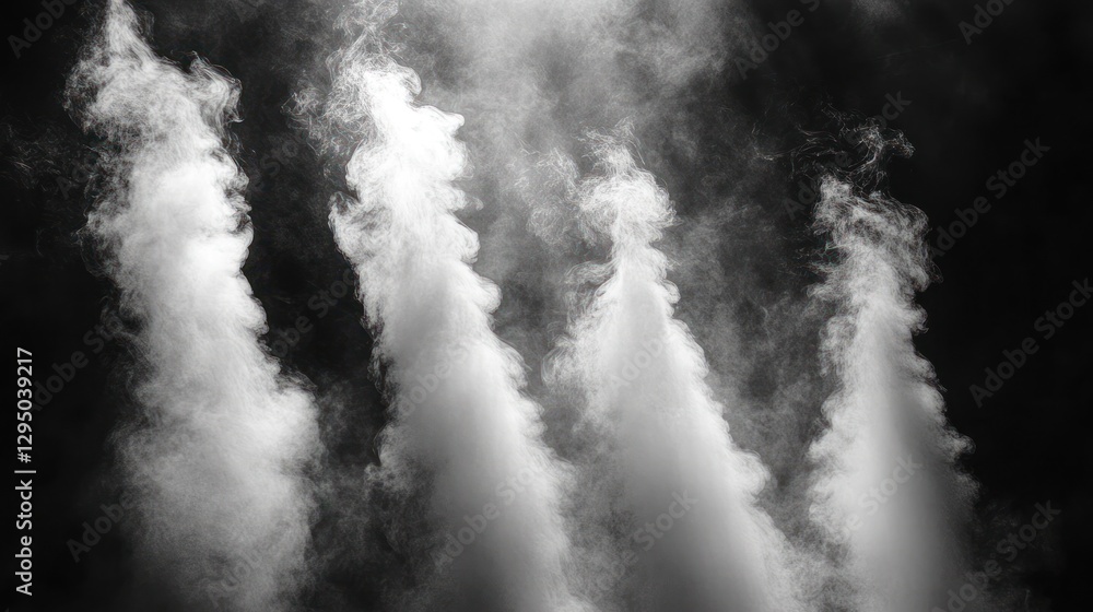 Smoky plumes rising against dark background Smoky plumes rising against dark background