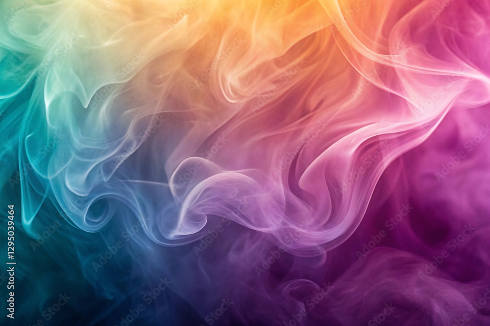 Fototapeta premium Abstract colorful smoke swirls, vibrant gradient background.