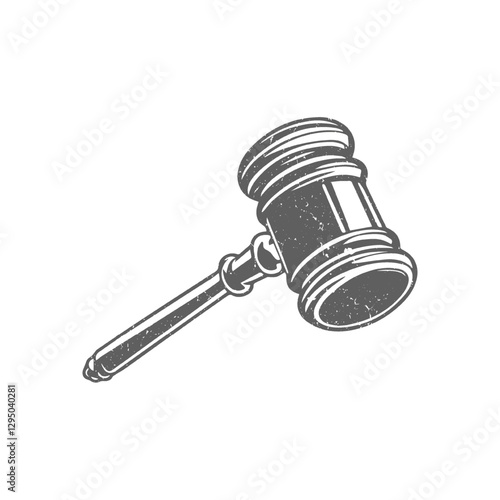 Judge's gavel. Judges gavel hammer for adjudication of sentences and bills, with a wooden stand. Law and justice concept. Wooden auction hammer.
