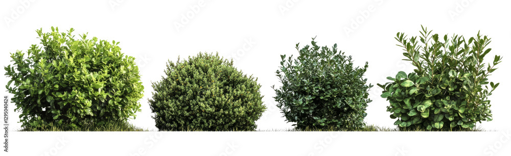 Obraz premium Realistic Green Bushes PNG