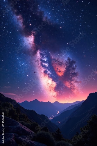 Wallpaper Mural Panoramic view of the Milky Way with thousands of twinkling stars and interstellar gas, heavenly, galaxy, cosmos Torontodigital.ca