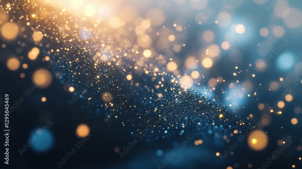 Obraz premium Suspended gas particles create a beautiful visual in the air with sparkling effects and vibrant colors. Generative AI