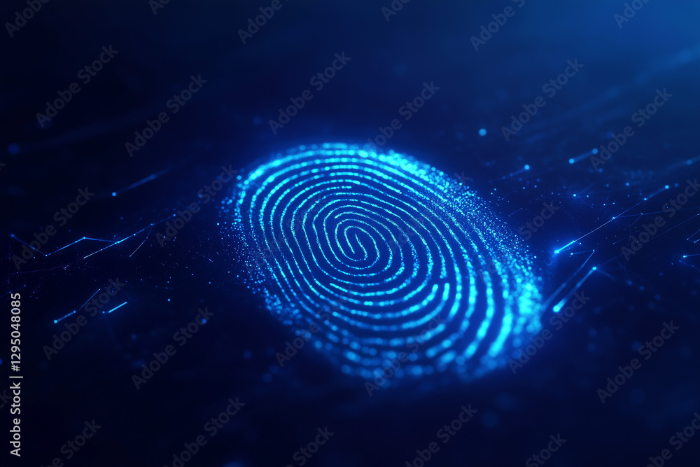 custom made wallpaper toronto digitalDigital fingerprint scan glowing blue