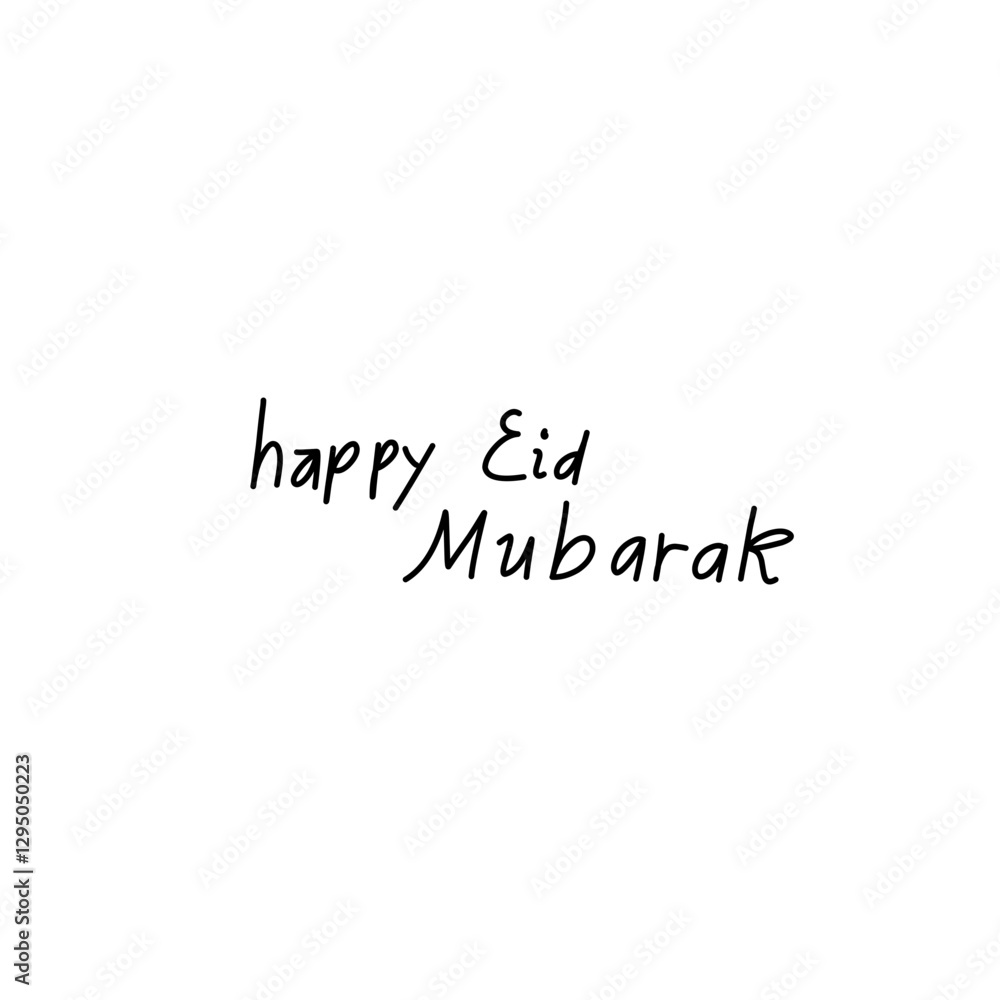 happy eid mubarak lettering