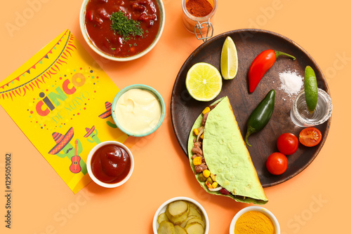 Traditional Mexican food wi...