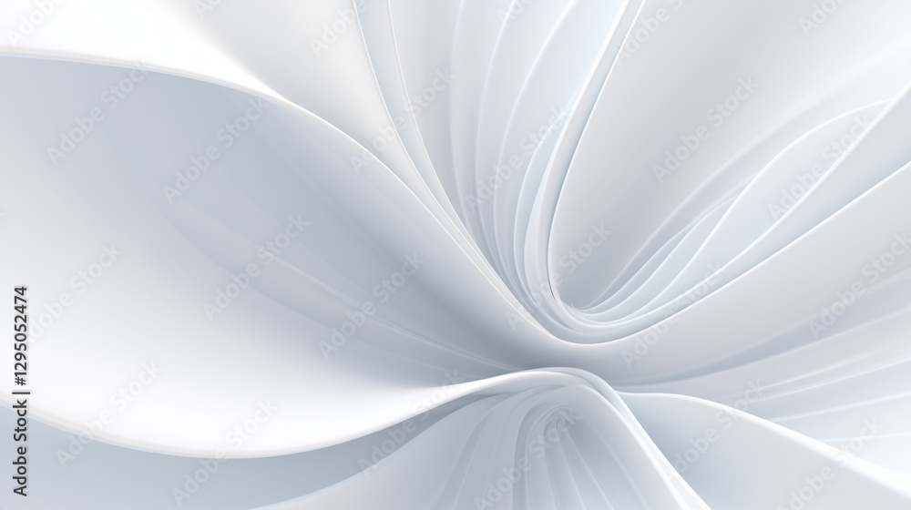 Obraz premium Abstract curved dynamic white background