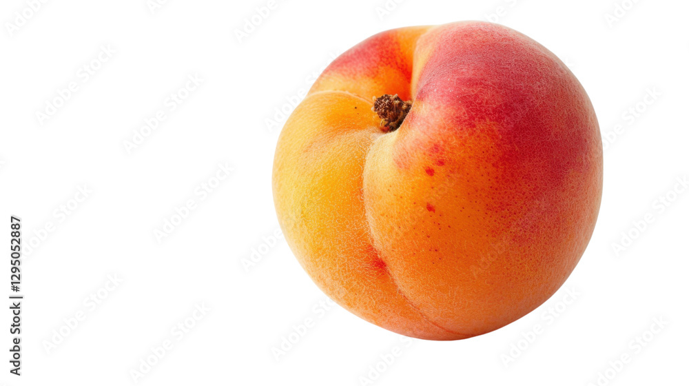 Ripe apricot isolated on transparent background with clipping path Ripe apricot isolated on transparent background with clipping path