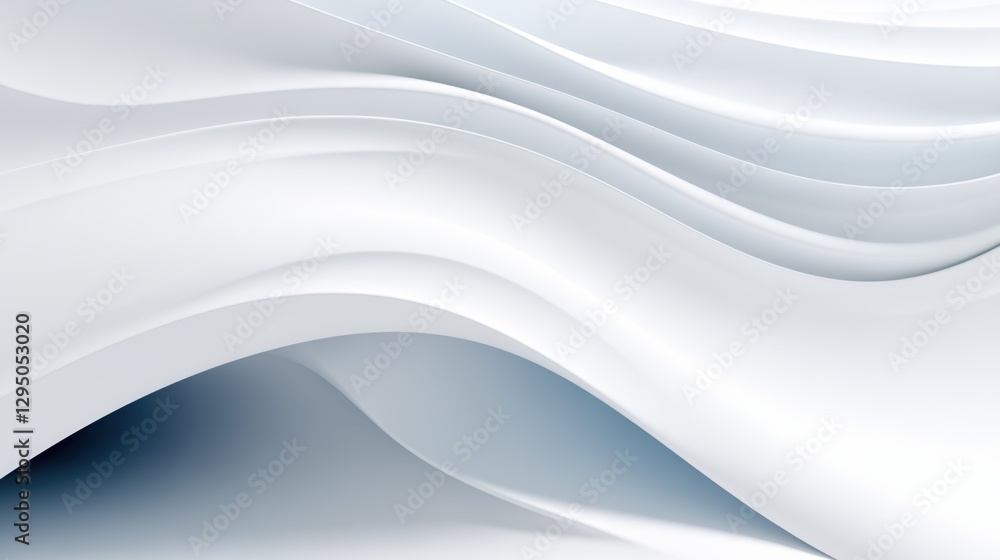 Obraz premium Abstract curved dynamic white background