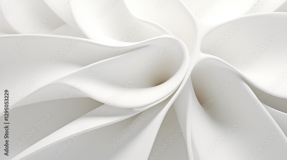 Fototapeta premium Abstract curved dynamic white background
