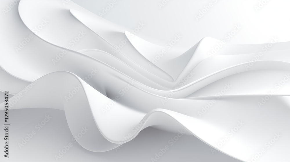 Obraz premium Abstract curved dynamic white background