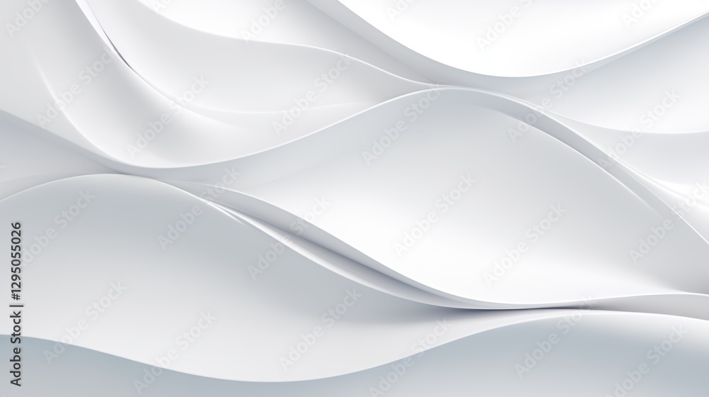 Obraz premium Abstract curved dynamic white background