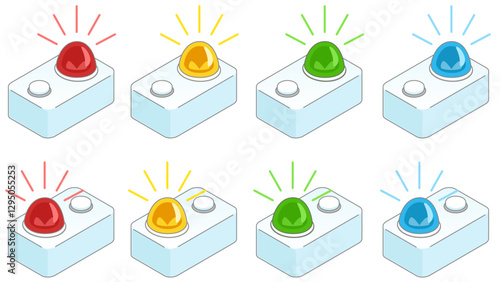 早押しクイズのボタン カラーバリエーションセット