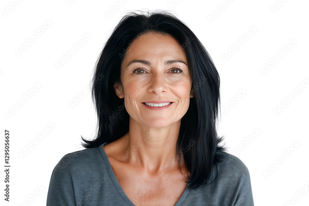 Portrait of a smiling senior woman, happy old lady, isolated on transparent background Portrait of a smiling senior woman, happy old lady, isolated on transparent background