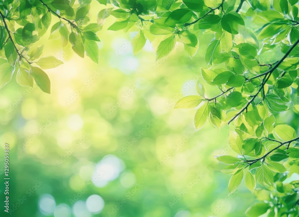 Vibrant Green Leaves in Sunlight: A Breathtaking Springtime Scene Vibrant Green Leaves in Sunlight: A Breathtaking Springtime Scene