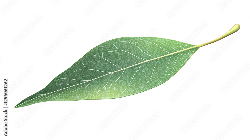 Obraz premium Eucalyptus leaf png illustration on transparent background for design projects and botanical themes.