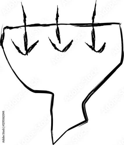 filter icon in doodle style