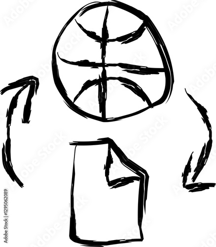 global icon in doodle style