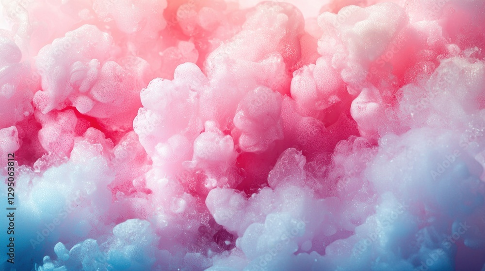 Fototapeta premium Abstract colorful smoke clouds in vibrant pink and blue tones