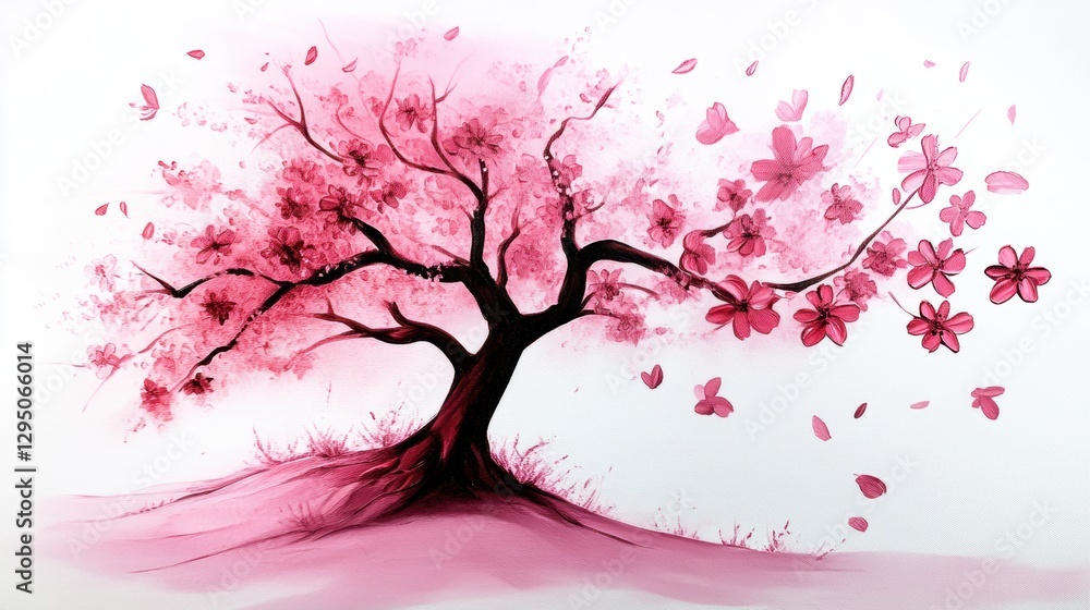 Fototapeta premium Beautiful cherry blossom flower at full blooming in Spring.