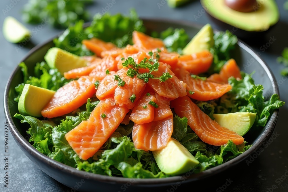 Fresh Salmon & Avocado Salad: A Flavorful Blend of Nutritious Ingredients Fresh Salmon & Avocado Salad: A Flavorful Blend of Nutritious Ingredients