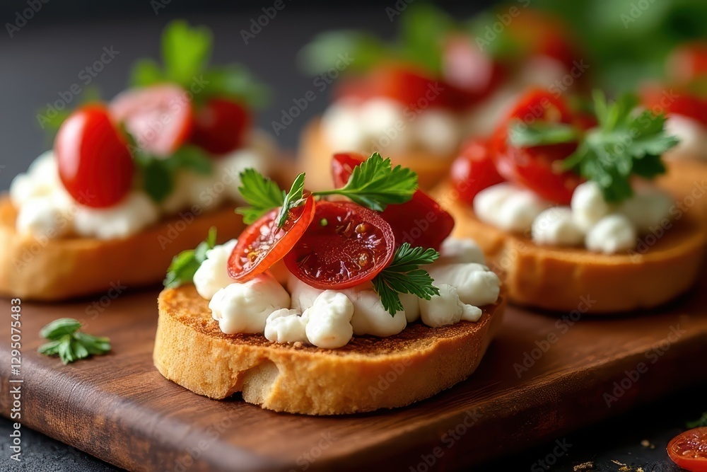 Delicious Artisanal Crostinis Featuring Smoky Mozzarella, Sundried Tomatoes & Rustic Presentation..Original title: Exploring th... Delicious Artisanal Crostinis Featuring Smoky Mozzarella, Sundried Tomatoes & Rustic Presentation..Original title: Exploring th...