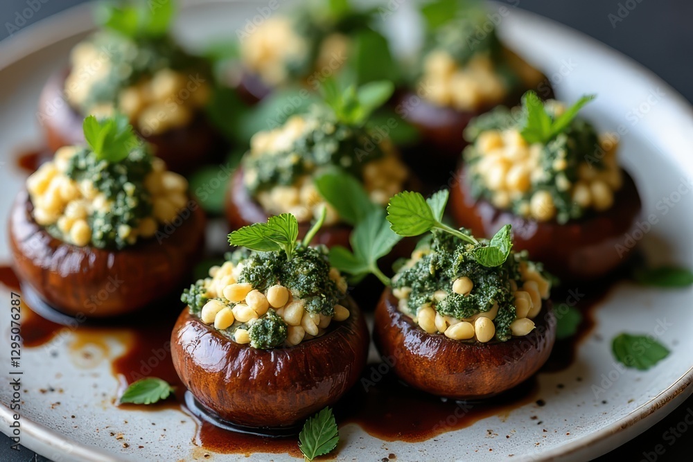 Delicious Spinach-Filled Mushroom Bites Enriched by Feta Delight Delicious Spinach-Filled Mushroom Bites Enriched by Feta Delight