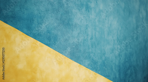 Vibrant Wall Texture in Yellow and Teal