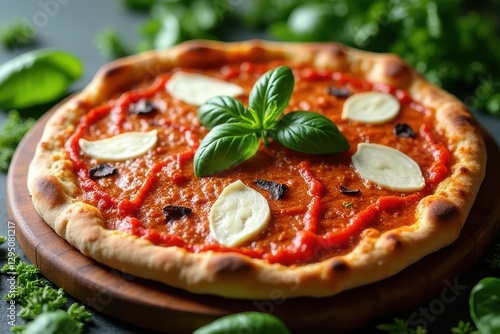 Classic Sicilian Anchovy and Tomato Pizza, 