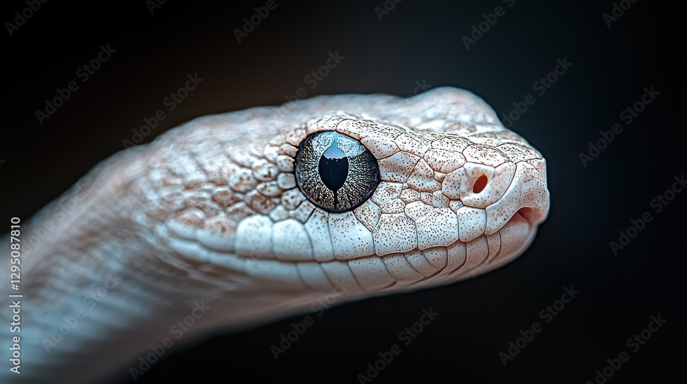 Fototapeta premium Close-up Desert Snake Portrait, Dark Background, Wildlife