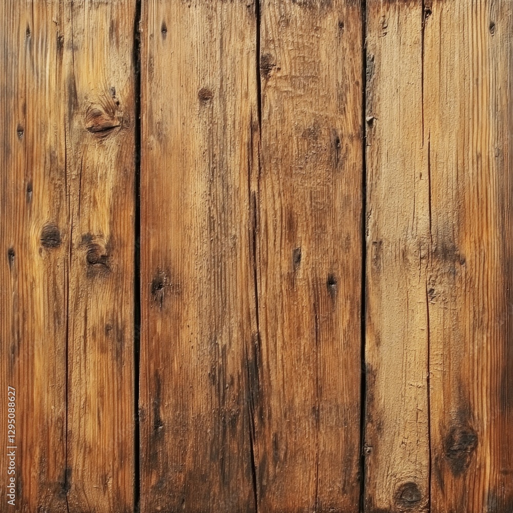 Rustic wooden planks with natural grain and weathered texture Rustic wooden planks with natural grain and weathered texture
