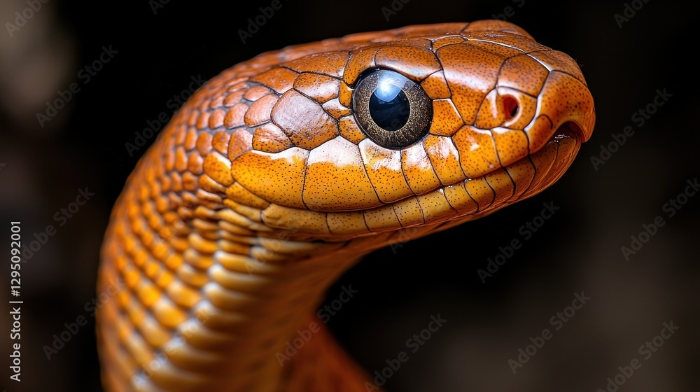 Close-up of a venomous snake head in the wild Close-up of a venomous snake head in the wild