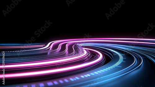 minimalistic abstract art for data visualization, precise glowing shapes, dynamic tech-inspired lines, elegant clean composition, futuristic stock photo aesthetics,