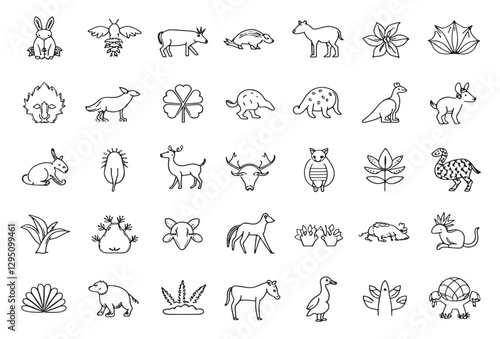 Endemic species Icon Preserving Our Planet's Wonders.eps