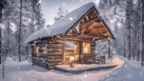 Wallpaper Mural village in the snow Torontodigital.ca