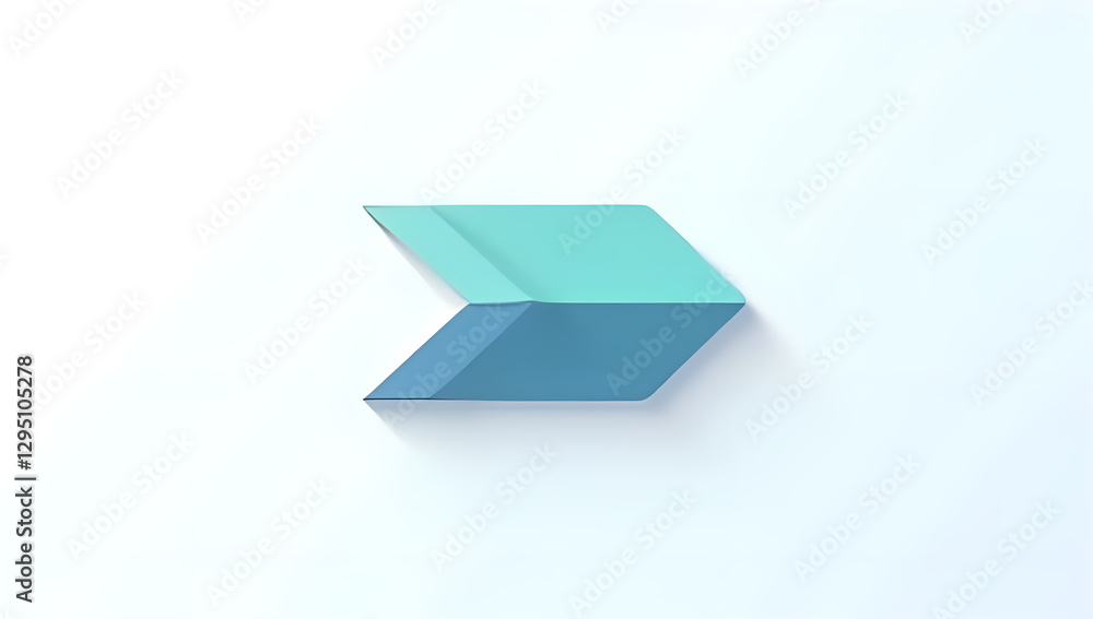 Naklejka premium Vibrant Three-Dimensional Arrow Logo